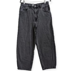 Levi’s Balloon Leg High Rise Faded Black Wide Leg Jeans size 30